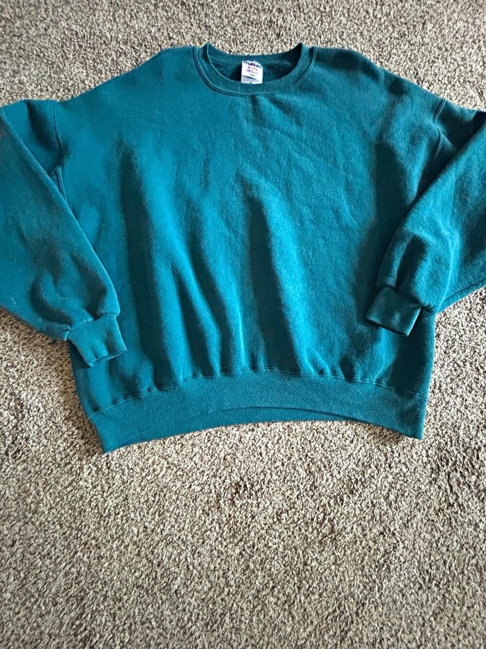 Vintage Y2K JERZEES Super Sweats 3X Blank Crewneck